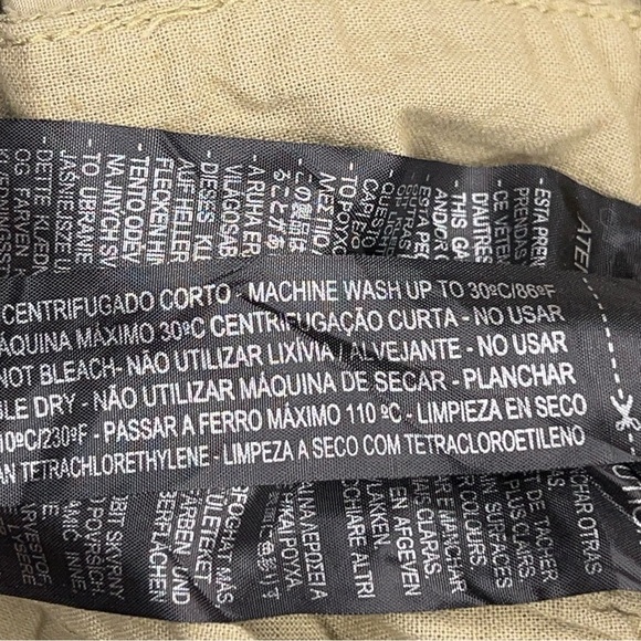 SMALL ZARA KHAKI CARGO PANTS ELASTIC WAIST POCKETS CASUAL OUTDOOR Y2K - Picture 9 of 15